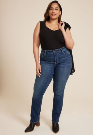 Plus Size m jeans by maurices&trade; Classic Straight Curvy High Rise Jean