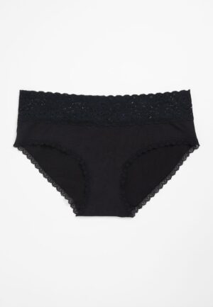 Simply Comfy Wide Lace Trim Cotton Hipster Panty
