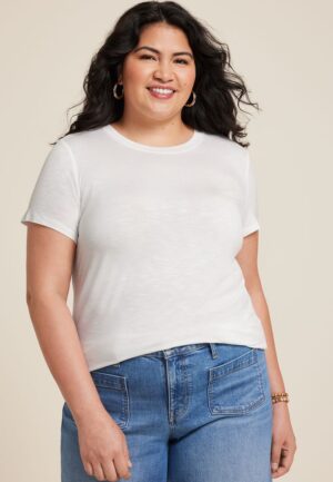 Plus Size 24/7 Kennedy Crew Neck Tee