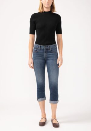 Silver Jeans Co.&reg; Suki Curvy Mid Rise Luxe Stretch Capri