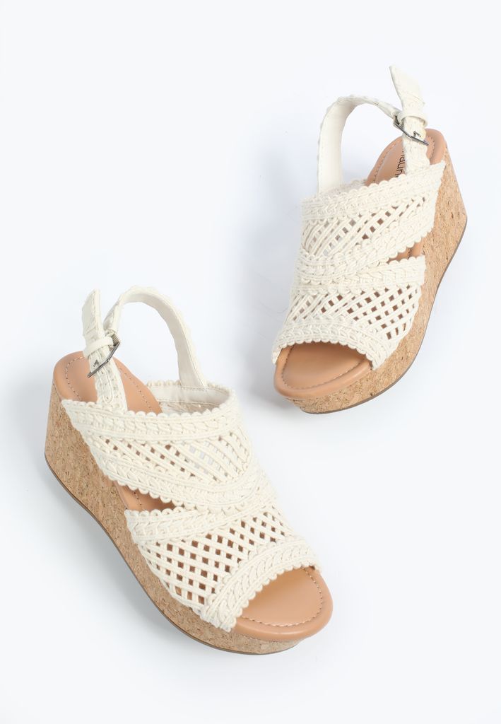 SuperCush Charlotte Crochet Cork Wedge - Image 2
