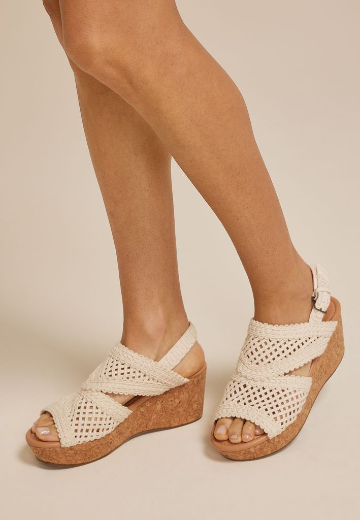 SuperCush Charlotte Crochet Cork Wedge - Image 3