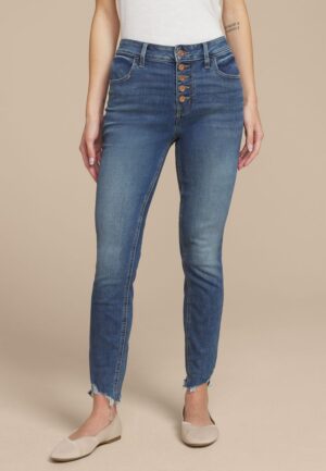 m jeans by maurices&trade; High Rise Button Fly Ankle Jegging