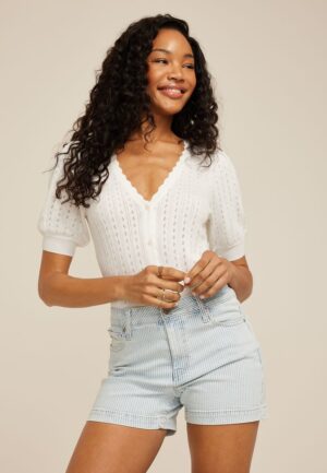 m jeans by maurices&trade; Striped High Rise 3.5in Short