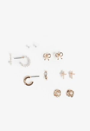 6 Pack Gold And Pearl Mixed Earring Set