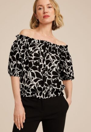 Printed Off The Shoulder Top