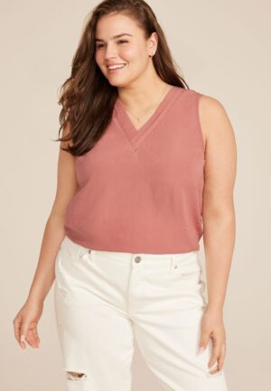 Plus Size Atwood Double V Tank Top