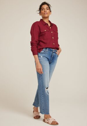 Utility Relaxed Button Down Shirt