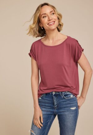 24/7 Fairhaven Ruched Shoulder Tee