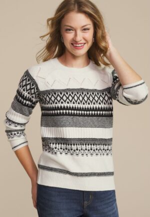 Fair Isle Crew Neck Sweater