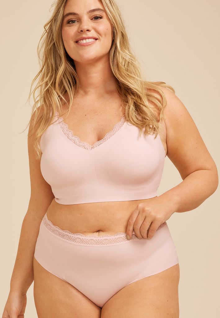 Invisibliss High Waist Lace Trim Hipster Panty