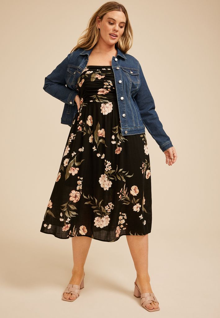 Plus Size Dark Denim Jacket - Image 3