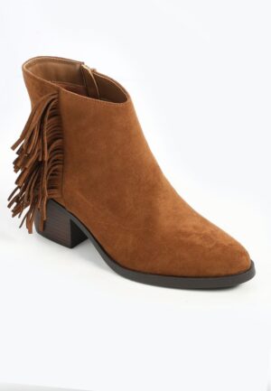 SuperCush Riley Fringe Block Heel Boot