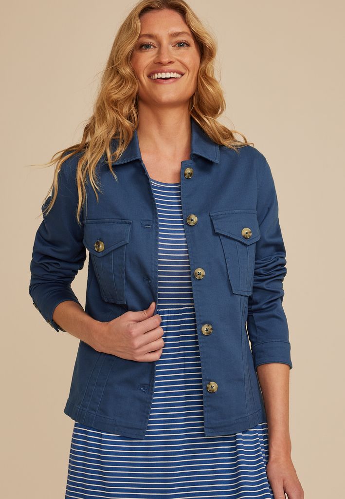 Seamed Twill Jacket