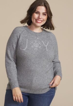 Plus Size Cozier Than Cashmere Tinsel Joy Sweater