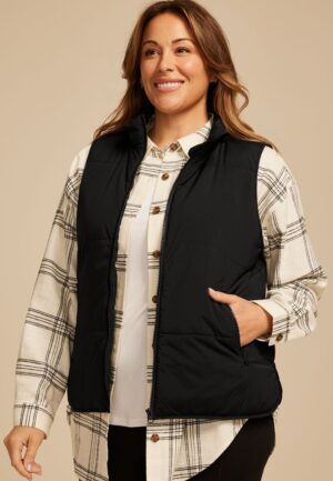Plus Size Lightweight Quilted Vest