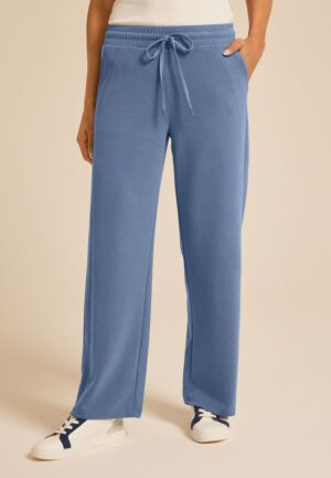 Cloud Scuba Knit Ribbed Wide Leg Sweatpant