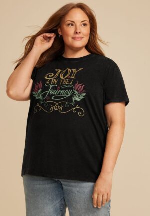 Plus Size Joy In The Journey Oversized Fit Graphic Tee