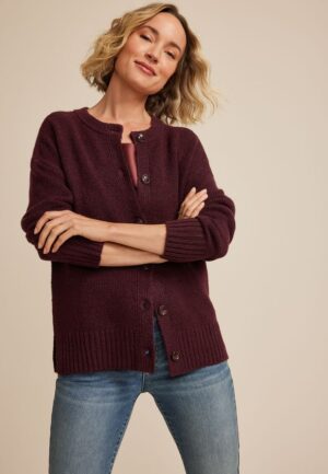 Knit Button Front Cardigan