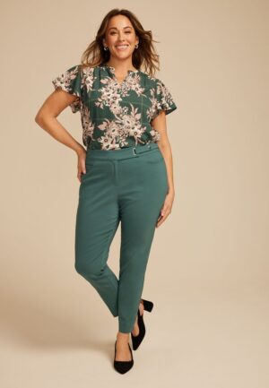 Plus Size Bengaline High Rise Skinny Pant
