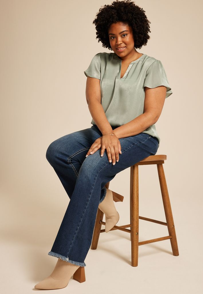 Plus Size Atwood Flutter Sleeve Blouse - Image 3