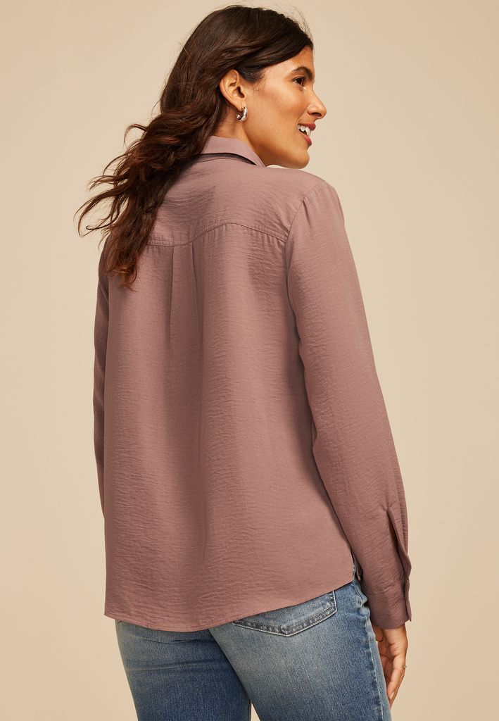 Black Utility Button Down Shirt - Image 2