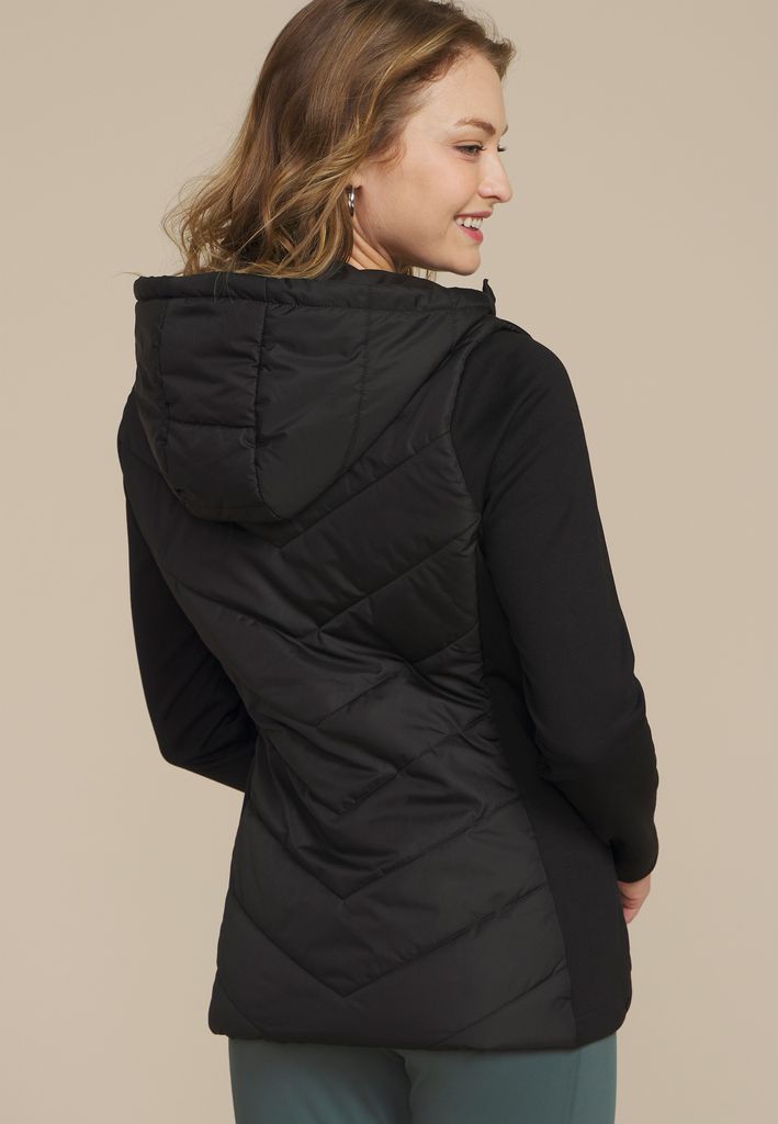 Quilted Knit Hooded Jacket - Image 2
