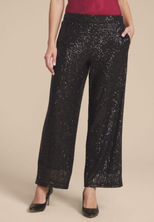 Studio Y Sequin High Rise Wide Leg Pant