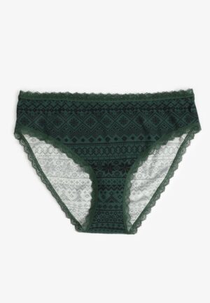 Simply Comfy Cotton Fair Isle Bikini Panty