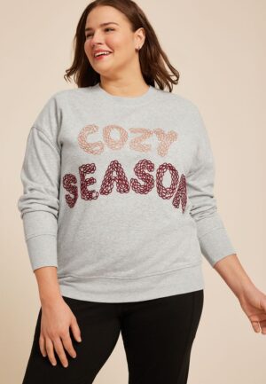 Plus Size Cozy Season Relaxed Fit Sweatshirt