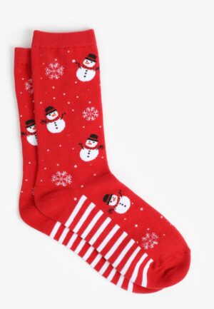 Festive Snowman Crew Socks