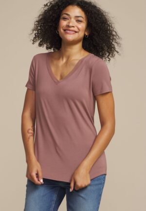 24/7 Mesh Trim V Neck Tee