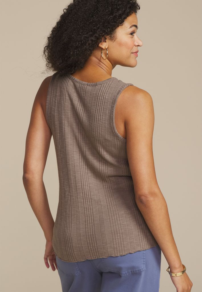 Variegated Button Front Tank Top - Image 2