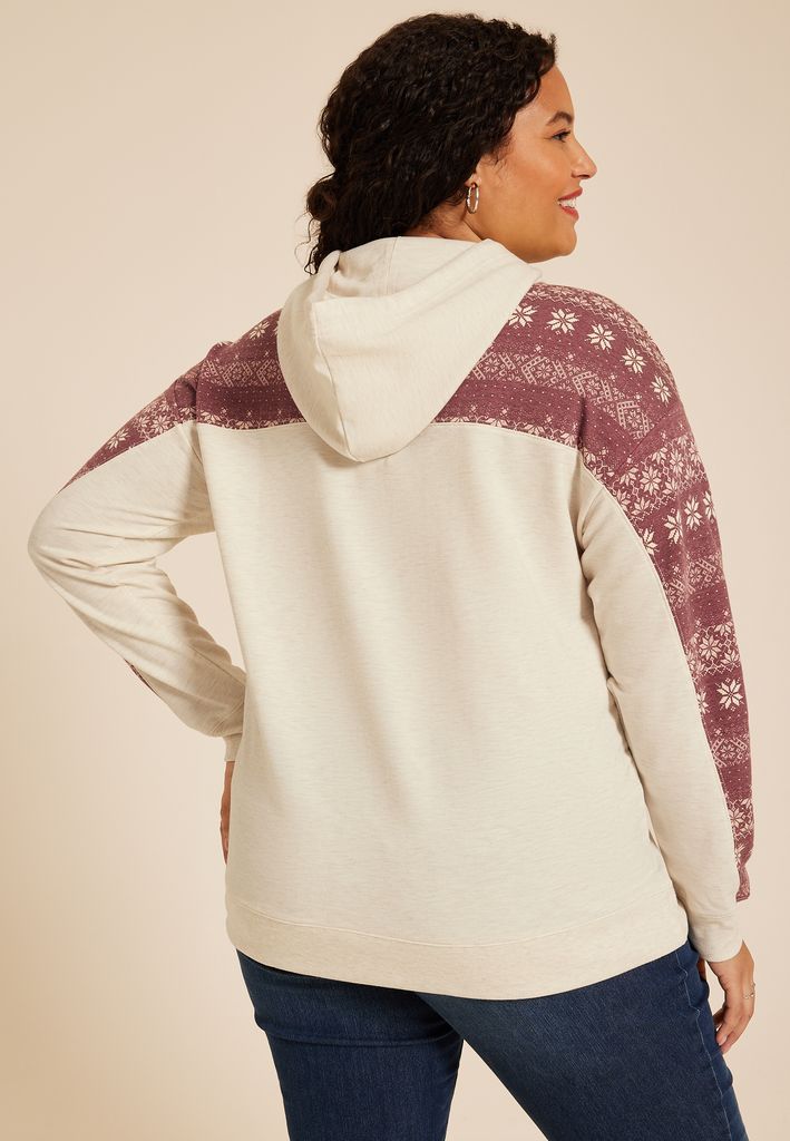 Plus Size Homeward Fair Isle Hoodie - Image 2