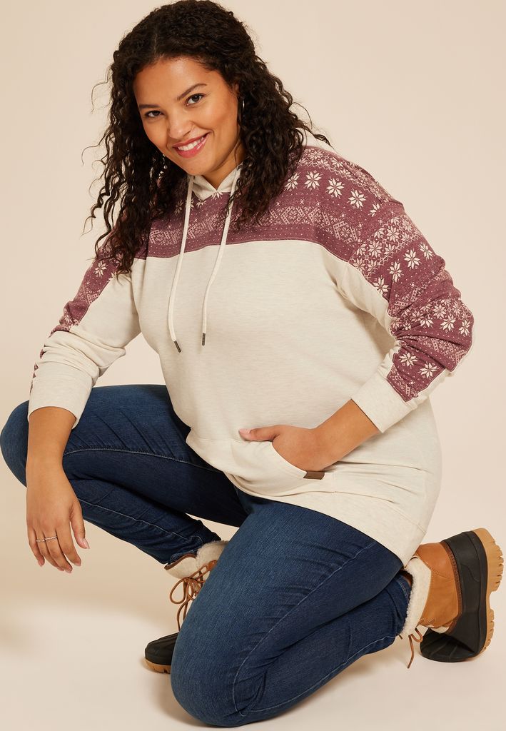 Plus Size Homeward Fair Isle Hoodie - Image 3