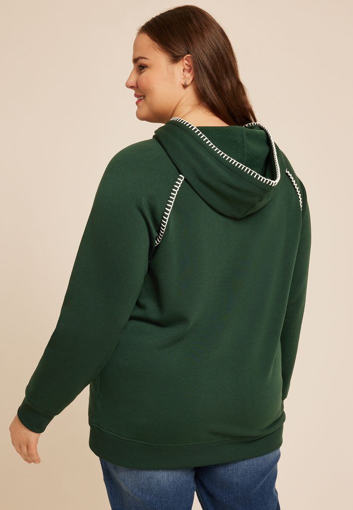 Plus Size Homeward Whipstitch Hoodie - Image 2