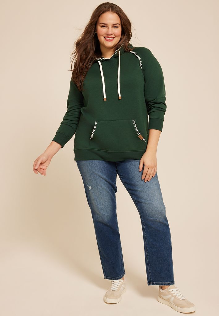 Plus Size Homeward Whipstitch Hoodie - Image 3