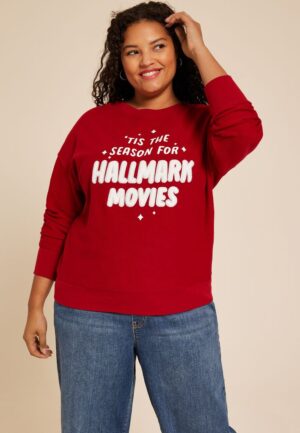 Plus Size Hallmark Movies Relaxed Fit Sweatshirt
