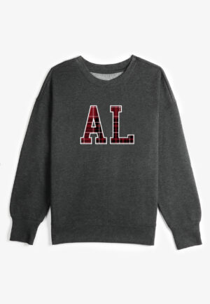 State Plaid Crew Neck Sweatshirt