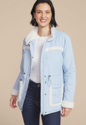 Sherpa Trim Puffer Jacket