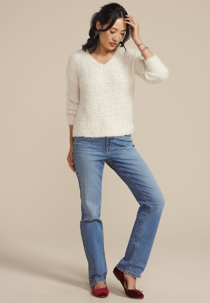 Tinsel V Neck Sweater - Image 3
