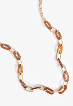 Gold And Torte Link Chain Necklace