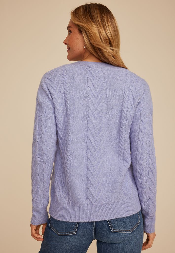 Cable Button Front Cardigan - Image 2
