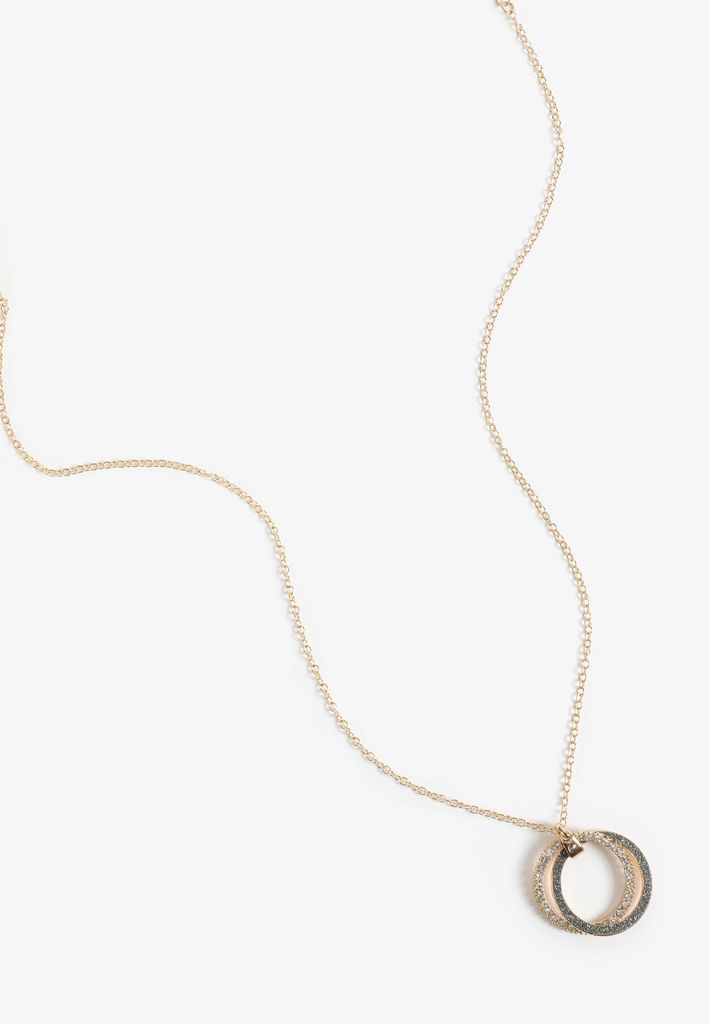 Intertwined Rhinestone Necklace