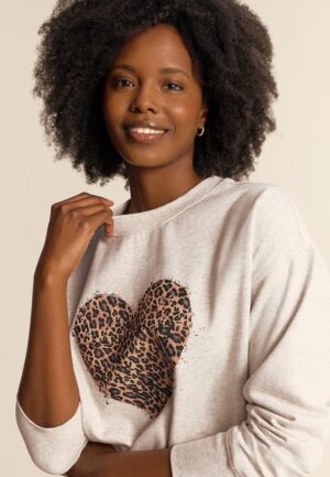 Animal Heart Relaxed Fit Sweatshirt