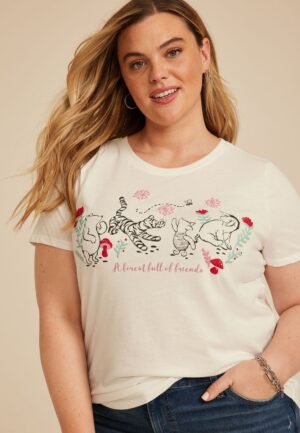 Plus Size Pooh And Friend Classic Fit Graphic Tee
