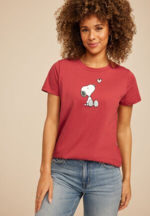 Peanuts Snoopy Heart Classic Fit Graphic Tee