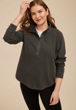 Ottoman Snap Button Sweatshirt