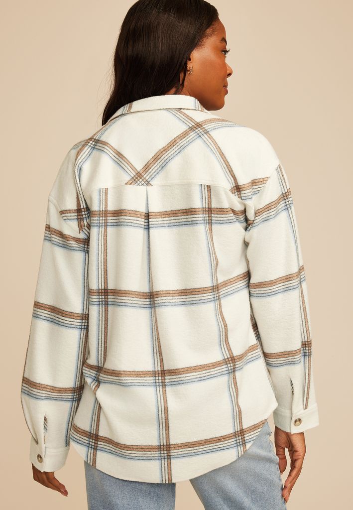 Plaid Fleece Shacket - Image 2