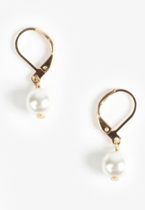 Gold Pearl Drop Earrings